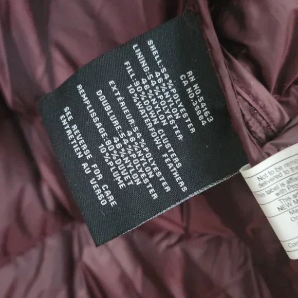 New Cole Haan Puffer Parka Winter Coat Jacket Womens Packable Down XS